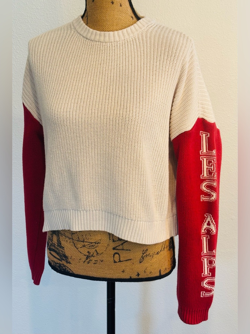 PacSun "Les Alps" colorblock ribbed sweater Size Small